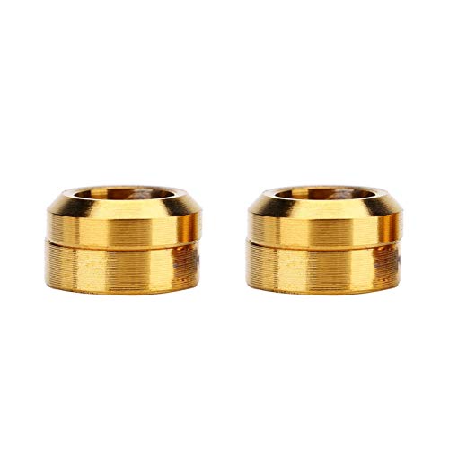 Alomejor 4 unids/Set TC4 Titanio Bicicleta Freno Cliper Junta Freno Tornillo arandela Espaciador para Bicicleta de montaña Motocicleta(Oro)