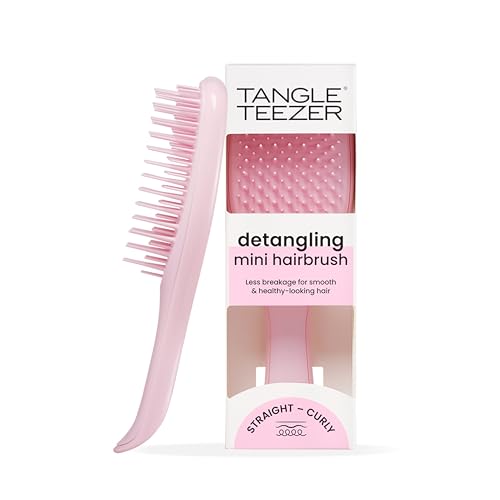 Tangle Teezer Mini Ultimate Detangler, pour Cheveux Secs et Mouillés, Brosse à Cheveux Démêlante pour Tous Types de Cheveux, Brosse Idéale pour les...