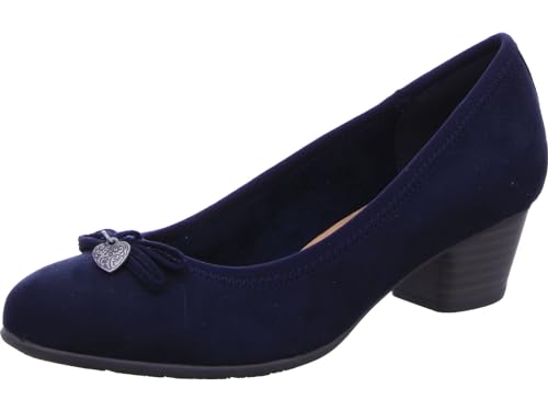s.Oliver Damen Pumps mit Schleife Kleiner Absatz, Blau (Navy), 38...