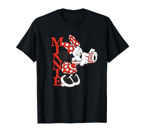T-shirt Minnie Mouse anti-déformation en coton doux style rétro Polka Dot