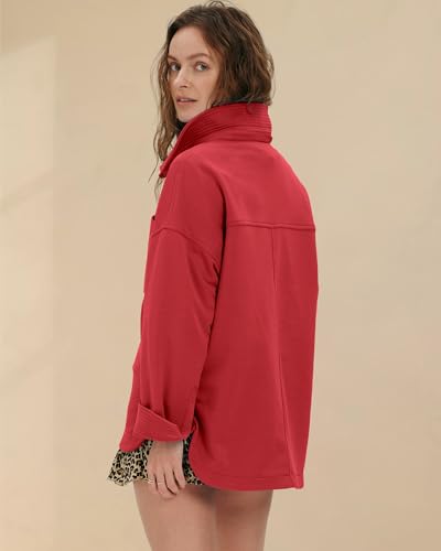 Locachy Women's Oversized Sweatshirt Polo Neck Pullover Top Fall Outfits — view 2