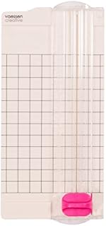 Vaessen Creative 2137-049 Mini Paper Cutter, 2.5 x 6 inches, Small Trimmer for Card Making, Scrapbook Ideas and Creative Papercrafts, White