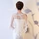 SamHeng Spitzen Umhang Hochzeit Cape für Braut, Damen Bestickte Blume Bolero Schalwickel Schulterbedeckung Tüll Capelets Schal Stola für Abendparty Performance Kostüm Foto Requisiten (Weiß)