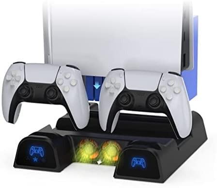 New World For PS5 Cooling Stand , Controller Charger for PS5 Disc & Digital Editions, 3-Speed Adjustable Silent Fans, 10 Games Rack Organizer, White or Black color (B0B5YLDS49) Amazon Price History, Amazon Price Tracker