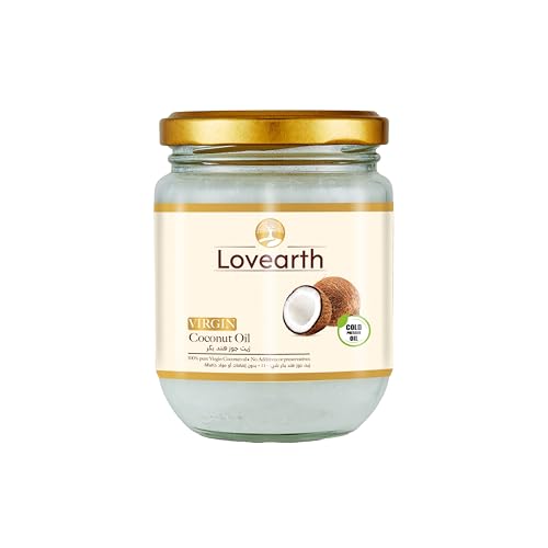 Lovearth Virgin Coconut Oil 200ml - Pure Coconut Oil for Cooking Skin & Hair ColdPressed & Unrefined Vegan KetoFriendly No Added Preservatives BPAFree