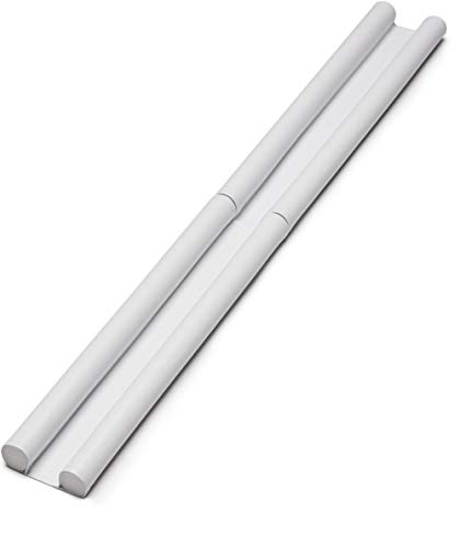 Preisvergleich Produktbild Lyvanas Zugluftstopper weiß - Passgenau zuschneidbarer Luftzugstopper mit verbessertem Konzept - Zugstopper Tür doppelseitig in Premium Qualität