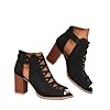 SACFOF Women Platform Open Toe Sandals Crisscross Straps Back Zipper High Heel Fashion Sandal with Ankle Strap