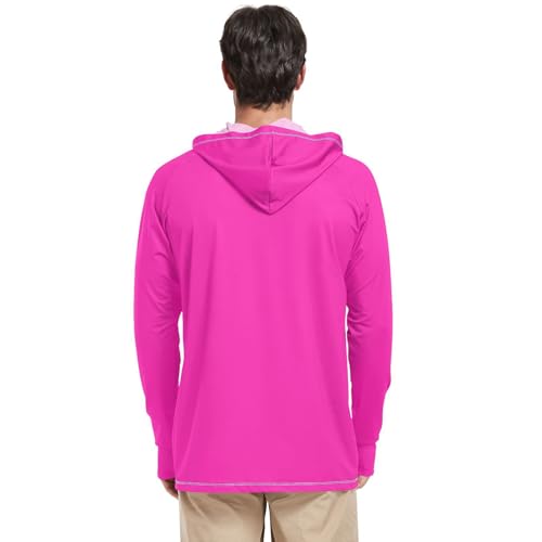 GAIGEO Sun Protective Mens Summer Shirts, Shirts for Men Long Sleeve Quick Dry, Light Hiking Clothes Men, Heliotrope S3