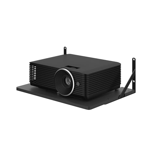 All Black Small Mini Projector Mount, Projector Shelf/Cable Box Wall Mount/Router Wall Mount,Projector Wall Mount Floating,Projector Shelf for Wall,Projector Holder Stand Accessories