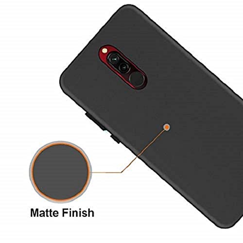 Image of Mobile Back Cover Case for Xiaomi Redmi 8 (Silicone Case|CameraProtection|Black SC1510)