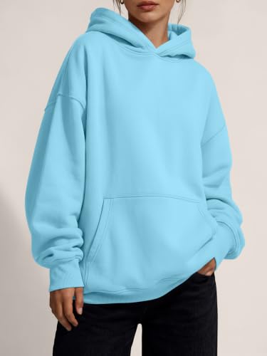 Image of Trendy Queen Women Oversized Hoodies Fall Outfits | Gentle Skin Feel, Aesthetic Drop Shoulder, Large Kangaroo Pocket, Seamless Daily Outfit Match