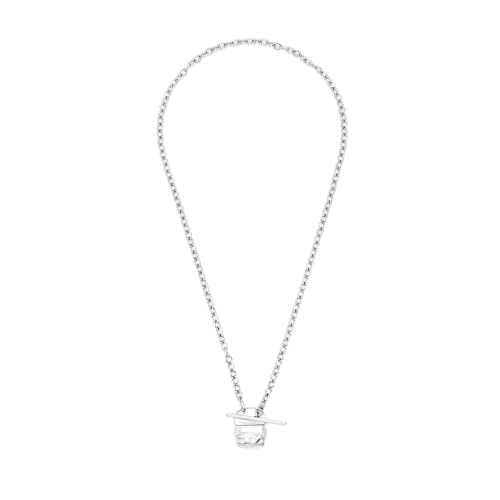 Diesel メンズ ステンレススチール トグルクラスプ留めネックレス, 45Lx1.6Wx2cm, ステンレス鋼, 宝石なし