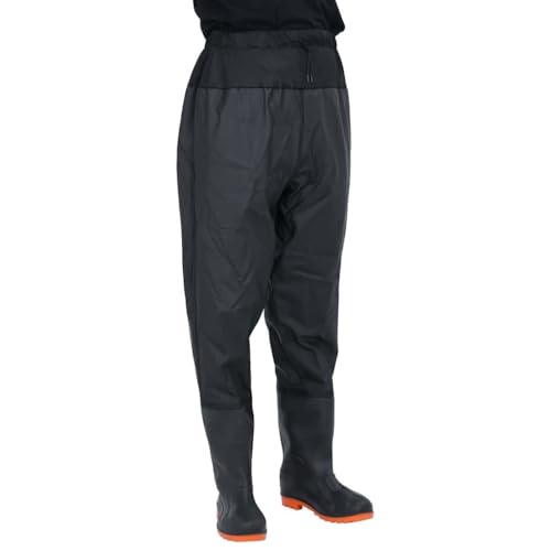 vidaXL Cuissardes avec bottes noir taille 42, cuissardes avec bottes, cuissardes pour la pêche, pantalons de pataugeoire