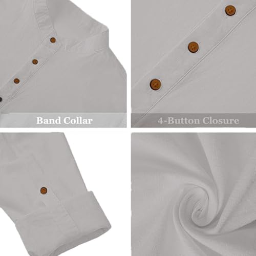 Image of Beige Color Cotton Blend Mandarin Neck Short Kurta Straight Kurta for Men (S)