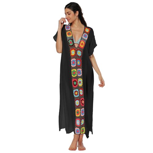 Robe caftan de piscine col en V tenue idéale salon de bronzage