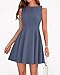 BTFBM Summer Dresses for Women 2026 Elegant Classy Formal A Line Sleeveless Party Cocktail Mini Dress Fashion Clothing(Grey Blue, X-Small)