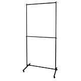 パークレーン 頑丈 ハンガーラック 2段 高耐荷重 シングル 工具不要 全体耐荷重80kg オールブラック