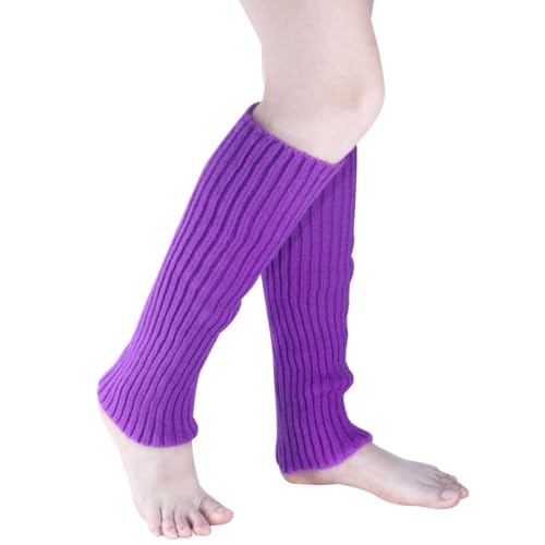 Image of FZBNSRKO Women Girls 80s Knit Leg Warmers Ribbed Long Leg Warmers for Party Sports Accessories