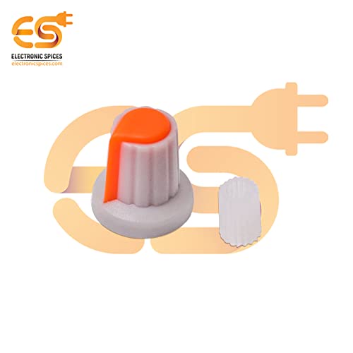 Image of Electronic Spices 50k 6 Pin Round Shaft Dual Gang Rotary Potentiometer Volume Pot 50K with Knob for Multiple Applications (Pack of 4)