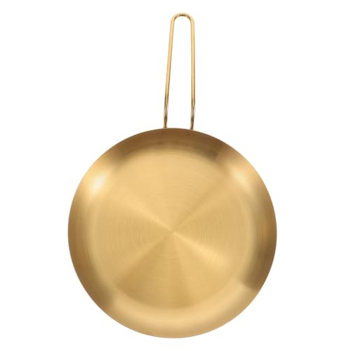 AUTSUPPL Elegant Dinnerware Golden Plate Handle Stainless Steel Baby Plates Entertaining Bowl