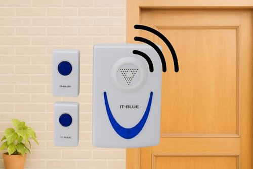 Campainha sem Fio para Idosos Longo Alcance 100 Metros de Distância com 32 Toques Residencial Comercial Bivolt + Pilha