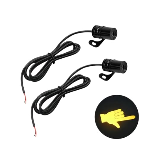 Clignotants moto pour rouler de nuit en sécurité avec projection de flèche jaune