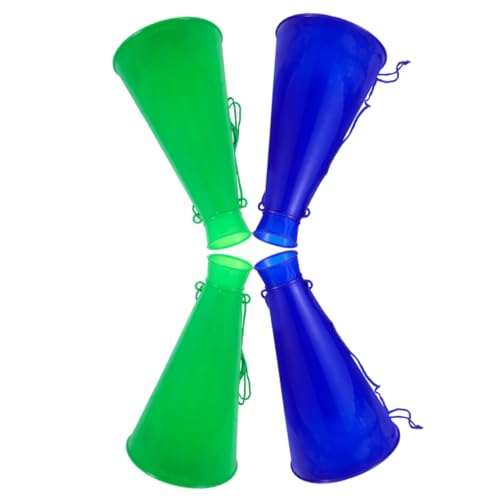 ifundom 4Pcs Portable Cheer Megaphone Lightweight Noisemaker for Parties Sports Matches and Celebrations Includes Horn