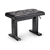 OnStage KB9503B Height-Adjustable Piano Bench (Acoustic Grand Pianos, Digital Keyboards, Synthesizers, Organs, Hydraulic Assisted, Padded, Tufted, Cushioned, Wood Base, Nonslip Rubber Feet, Black) #4