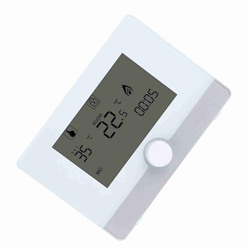 Termostato, Calor/1 Termostato Programable Frío Controlador de Temperatura Termostato Doméstico Termostato Doméstico para Aire Acondicionado y Calefacción (White)