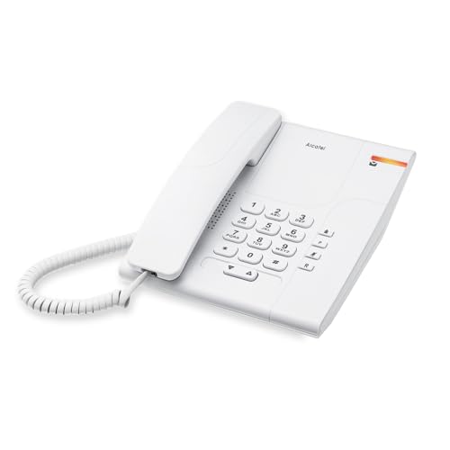 ALCATEL Temporis 180 PRO - Teléfono profesional con cable - Tecla de silencio - Indicador luminoso - Volumen ajustable - Tecla de rellamada - Montaje de sobremesa/pared - Blanco