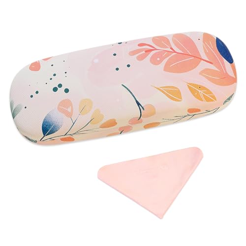 Image of PERFECTSIGHT Hard Shell Eyeglasses Case, PU Leather Protective Glasses Case, Cute Eyeglass Case for Women Men Girls