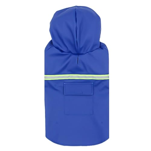 Namvo Dog Raincoat, Blue, Small/Medium, Waterproof, Reflective Strips, Adjustable Hood & Strap, Machine Washable - Image 2