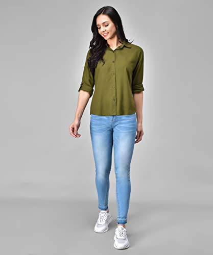 Image of FUNDAY FASHION Women's Rayon Blend Regular Fit Long Sleeve All Purpose Shirt