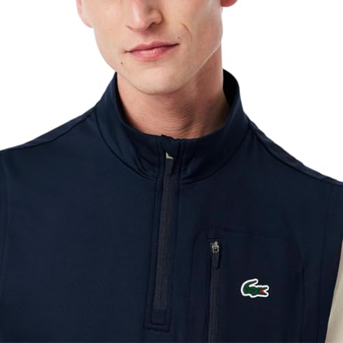 Lacoste mens Sport Quarter Zip Layering Golf Vest2