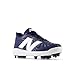 New Balance Boy's 4040 V7 Rubber-Molded Baseball Shoe, Team Navy/Optic White, 3.5 Big Kid