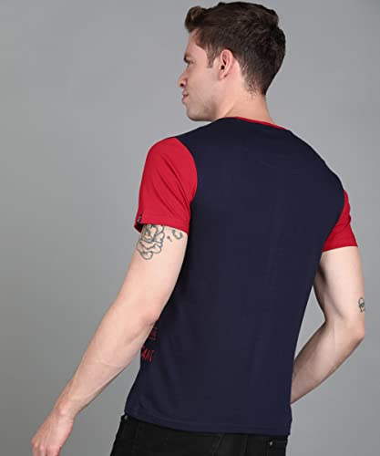 Image of Urbano Fashion Men's Graphic Printed Round Neck Half Sleeve Slim Fit Cotton T-Shirt