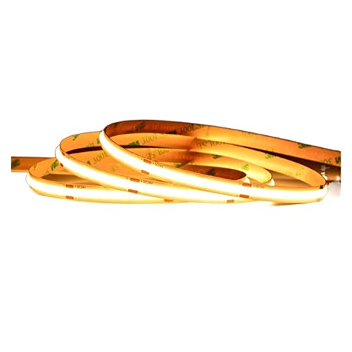 Ruban LED COB 24V blanc chaud 3000K haute densité de 5m pour éclairage continu
