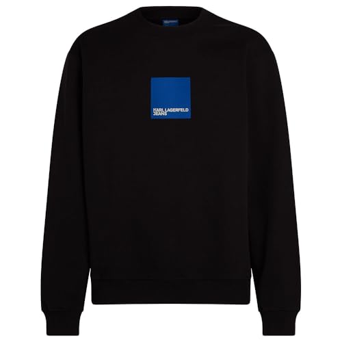 Karl Lagerfeld Felpa Con Logo A Scatola Vestibilità Regolare XL uomo jeans nero