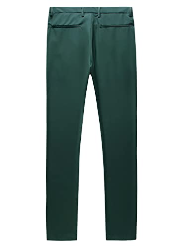 UNINUKOO Mens Dress Pants Slim Fit Solid Color Skinny Trousers Classic Business Casual Wedding Suit Pants2