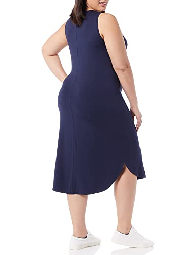 Image of Amazon Essentials Women's Jersey Regular-Fit Sleeveless V-Neck Midi Dress (Previously Daily Ritual)