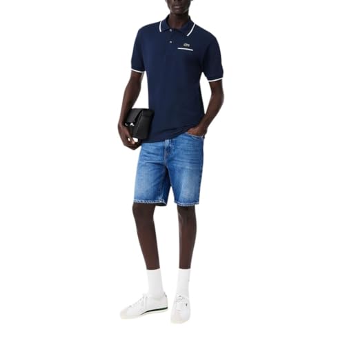 Lacoste Men's L.12.12 Short Sleeve Classic Fit Contrast Collar Polo4