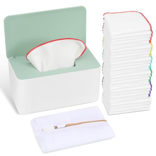 54 Packs Flannel Cloth Baby Wipes Reusable Baby Wipes with