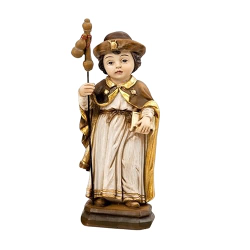 Santiago el Mayor figura 10 cm. infantil resina peana decoración