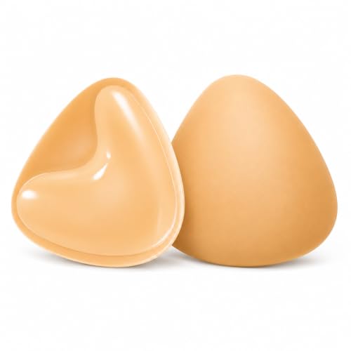 Sticky Bra & Stick On Bra Inserts Invisible Bra for Backless Dresses Self Adhesive Push Up Bikini Padding Sport Bra & Reusable Sticky Bra Pads (S) Beige