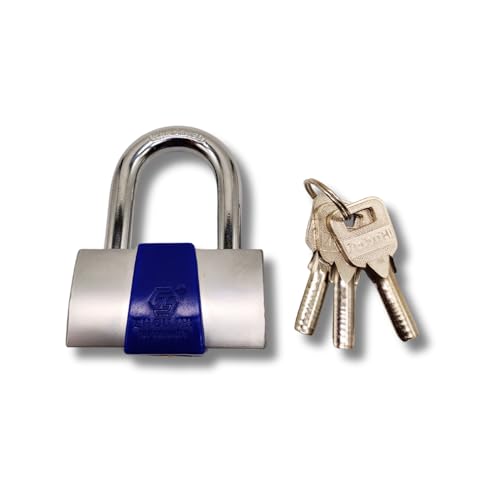 Image of Heavy Duty Keyed Lock | Hardened Steel Shackle Lock | Anti-Rust Security for Gate, Warehouse & Outdoor Use (ALT-29 Blue (60MM))