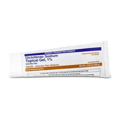 Amazon Basic Care Diclofenac Sodium Topical Gel, 1% (NSAID), Arthritis Pain Reliever for Hand, Wrist, Elbow, Foot, Ankle and Knee Pain Relief, 5.29 oz (150 grams) (Packaging may vary) - image 6
