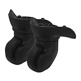 Healvian 2 Piezas Rueda Universal De Equipaje Ruedas De Rodillos De Maleta Negro Páginas