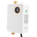 Mini Tankless Water Heater Electric for Under Sink, Instant On Demand Hot Water Heater 110V 3000W with Digital Display, Kitchen, Bathroom, Camping (Tankless White-3)