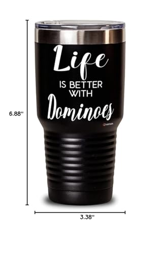 Funny Dominoes Tumbler Life Is Better With Dominoes miniatura 2