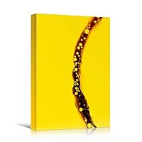 Canvas Wall Art Liquid Abstract Colorful Decorative Elements Mixed Media Multicolor Swirly - 12x18 inches